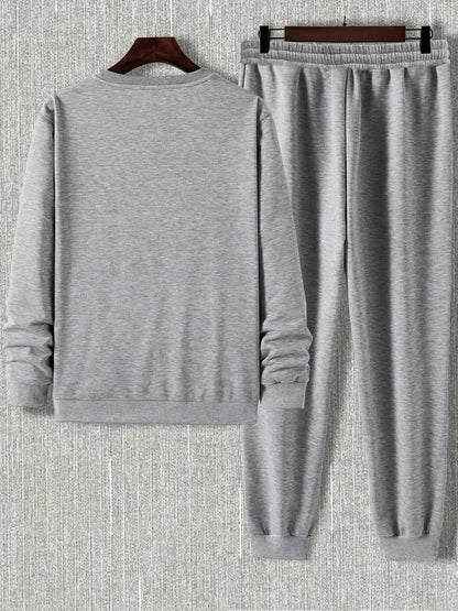 Fifth Avenue Mens Sweatshirt and Pants Set FAWMSPS29 - Grey Grey