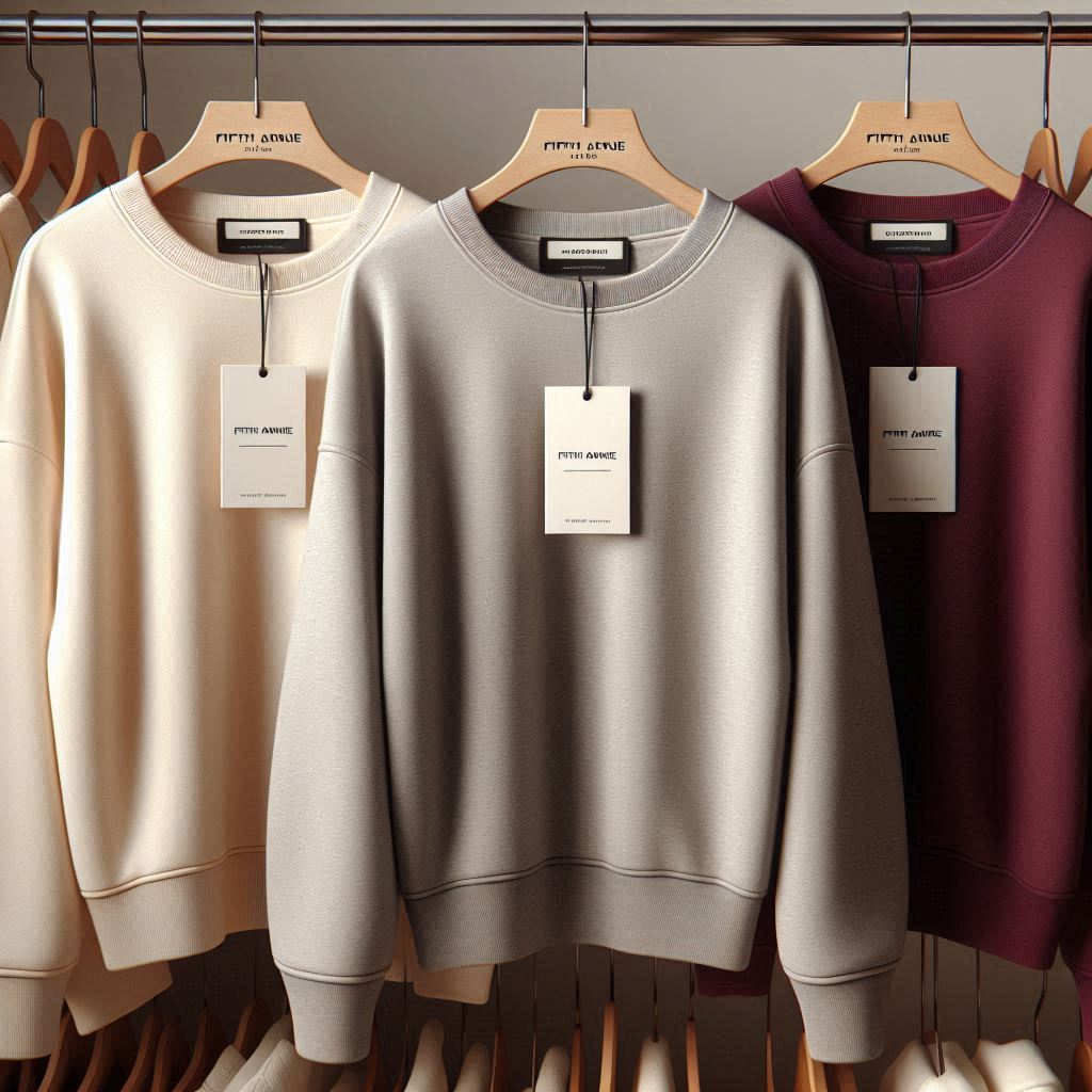 Fifth Avenue Pack of 3 Mens Plain Maroon Grey Cream Sweatshirts FAMSSP1