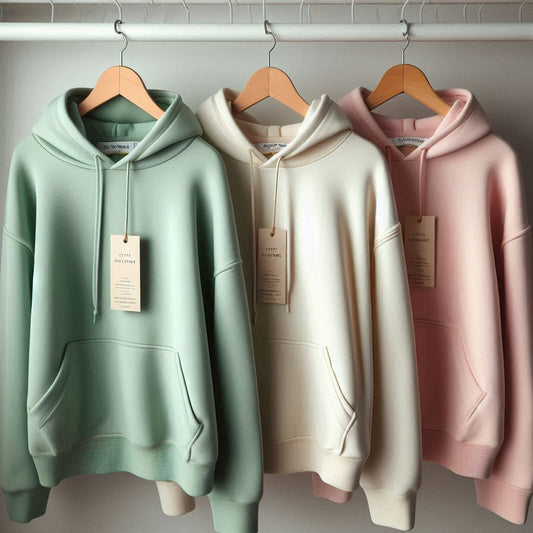 Fifth Avenue Pack of 3 Womens Plain Cream Mint Green Pink Hoodies FAWPHB2