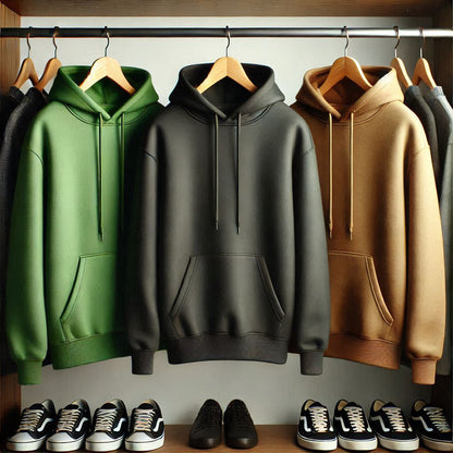 Fifth Avenue Pack of 3 Womens Plain Green Black Brown Hoodies FAWPHB8