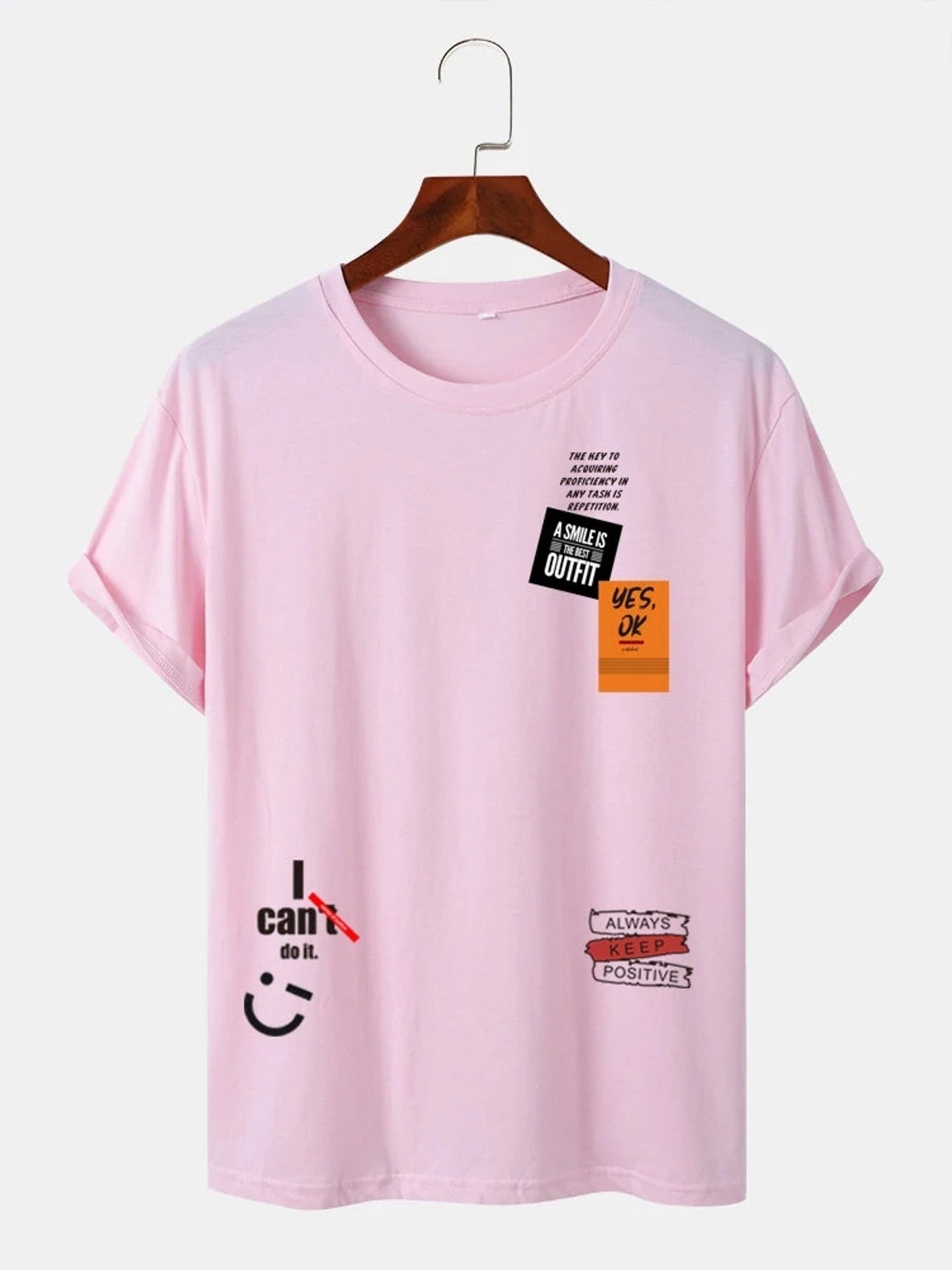 Fifth Avenue Stickers Printed MIFT212 T-Shirt - Pink