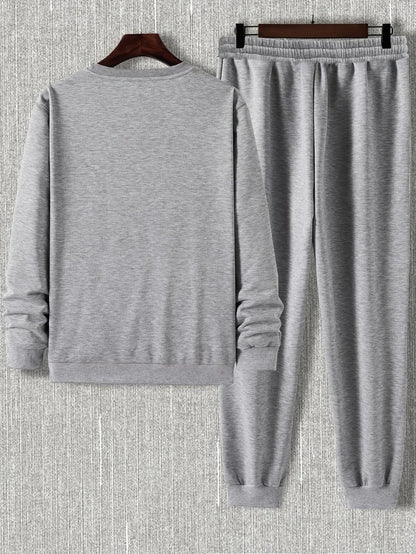 Fifth Avenue Mens Sweatshirt and Pants Set FAWMSPS17 - Grey Grey