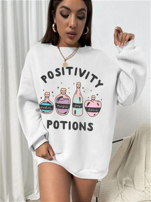 Fifth Avenue DIFT249 Magic Potions Printed Sweatshirt - White