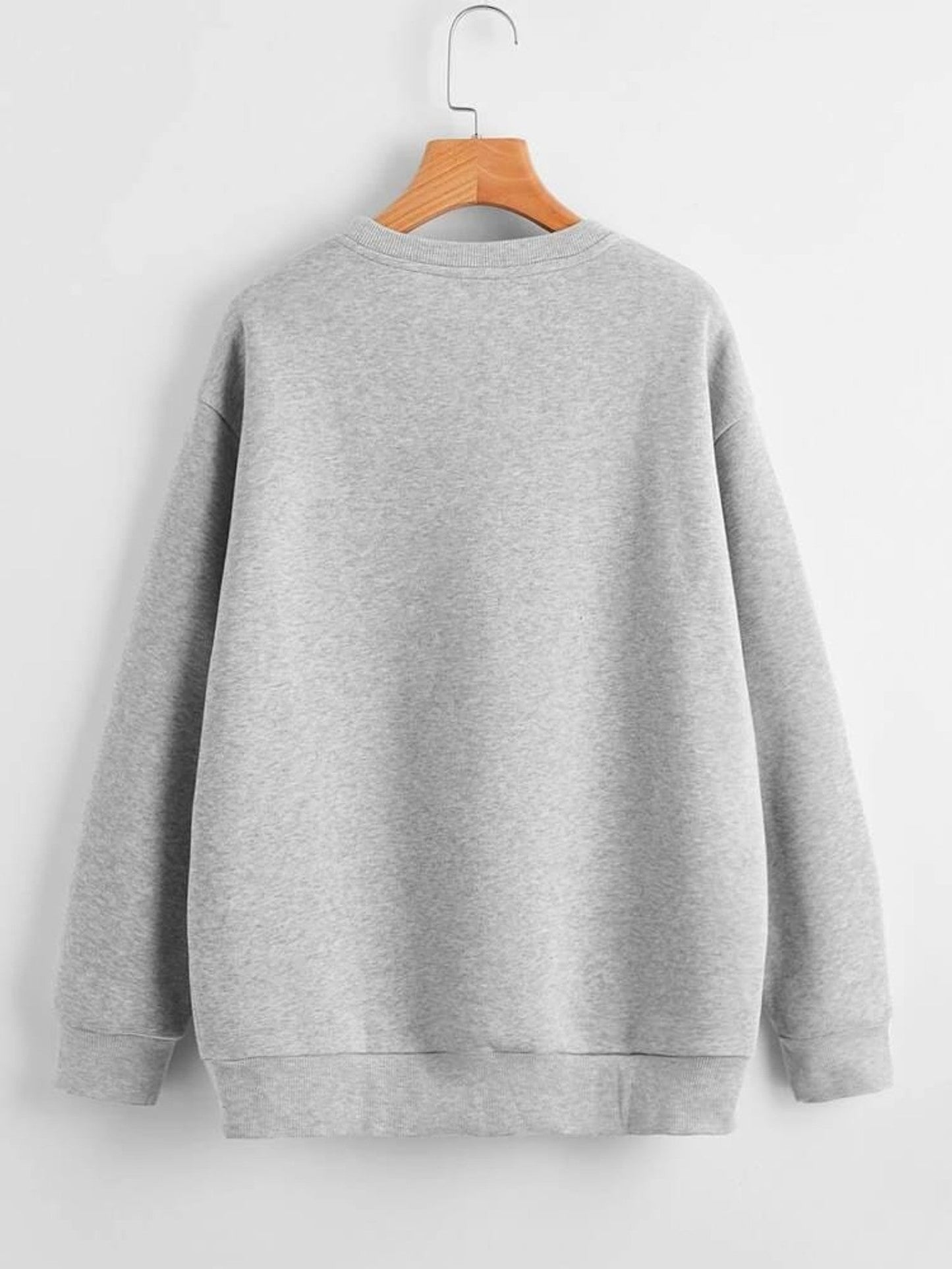 Fifth Avenue DIFT237 Heart Printed Sweatshirt - Grey