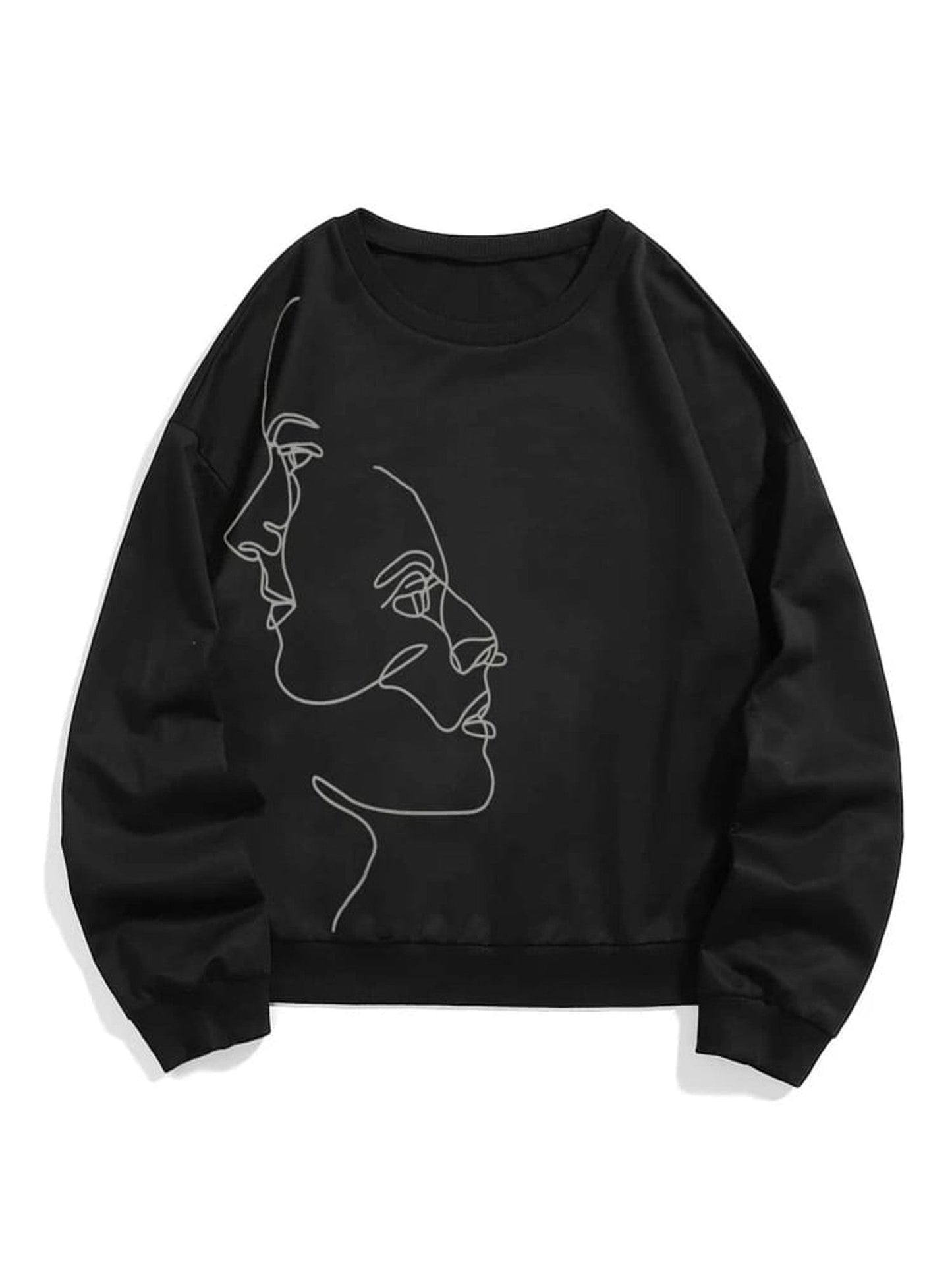 Fifth Avenue DIFT247 Figure Printed Sweatshirt - Black