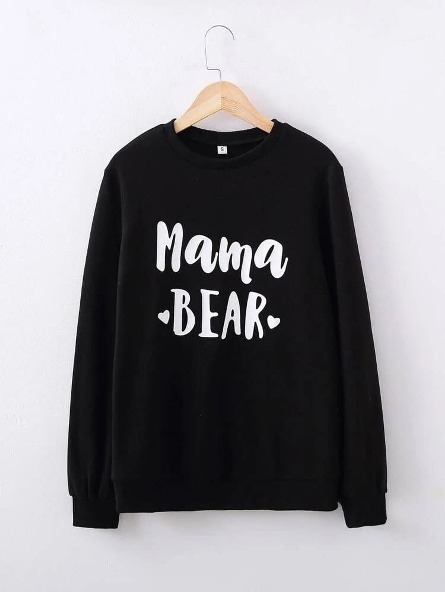 Fifth Avenue DIFT253 Mama Bear Printed Sweatshirt - Black