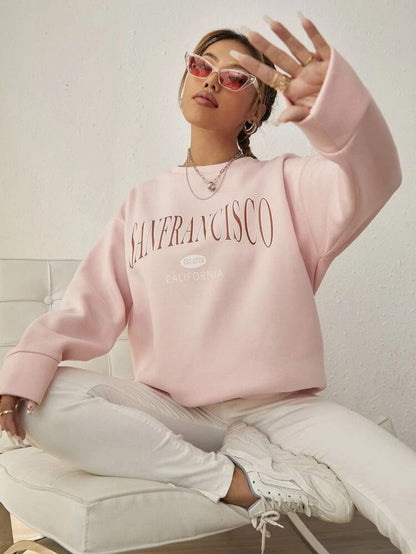 Fifth Avenue DIFT266 San Francisco Printed Sweatshirt - Pink