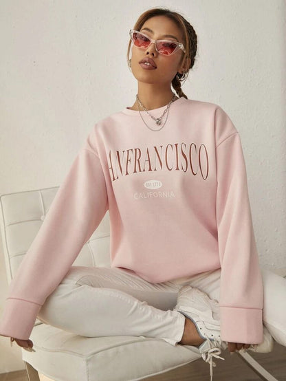 Fifth Avenue DIFT266 San Francisco Printed Sweatshirt - Pink