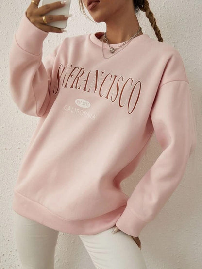 Fifth Avenue DIFT266 San Francisco Printed Sweatshirt - Pink