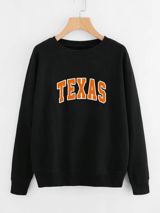 Fifth Avenue DIFT267 Texas Printed Sweatshirt - Black