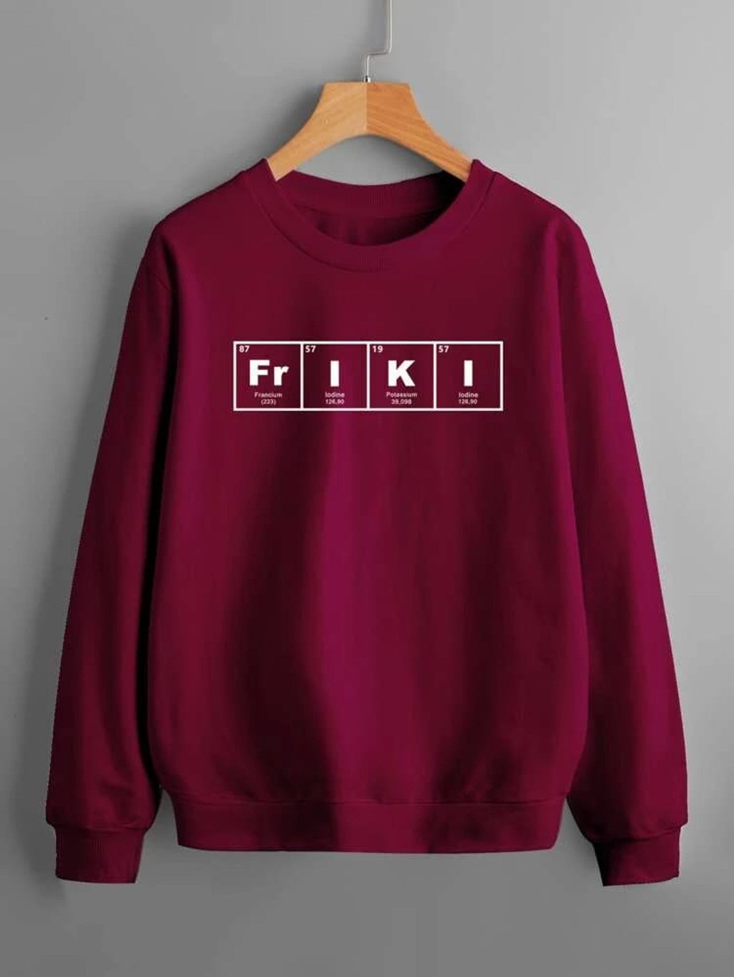 Fifth Avenue DIFT268 FRIKI Printed Sweatshirt - Maroon