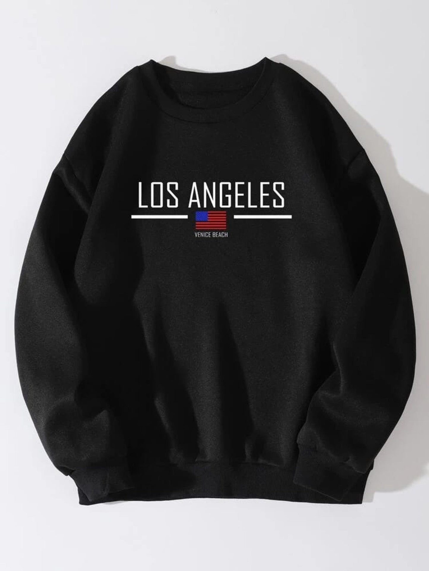 Fifth Avenue DIFT294 Los Angeles Printed Sweatshirt - Black