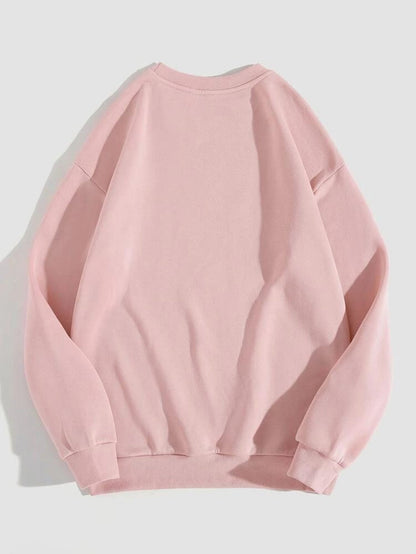 Fifth Avenue DIFT314 Vintage Printed Sweatshirt - Pink