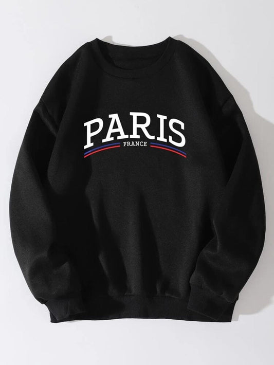 Fifth Avenue DIFT335 Paris Printed Sweatshirt - Black