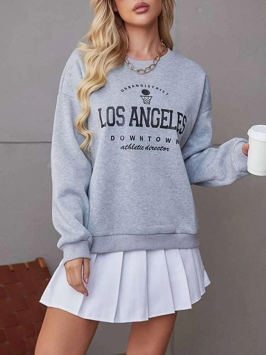 Fifth Avenue DIFT342 Los Angeles Printed Sweatshirt - Grey