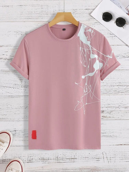 Fifth Avenue Paint Printed MIFT47 T-Shirt - Pink