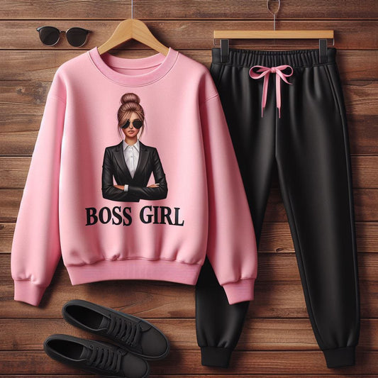 Fifth Avenue WWS Sweatshirt and Pants Set FAWWWS13 - Pink Black