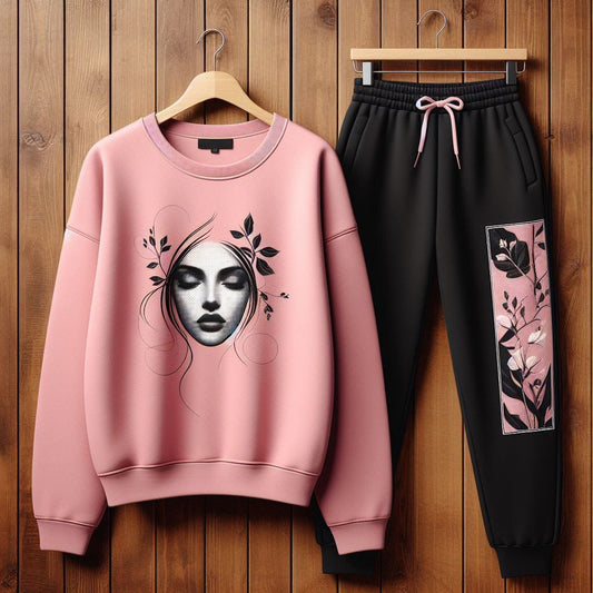 Fifth Avenue WWS Sweatshirt and Pants Set FAWWWS12 - Pink Black