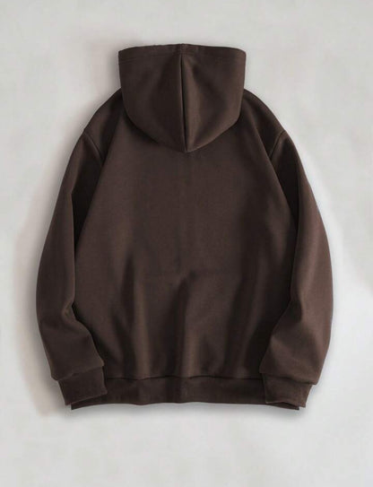 Fifth Avenue Mens Printed Zip Hoodie FAMPZH1 - Brown