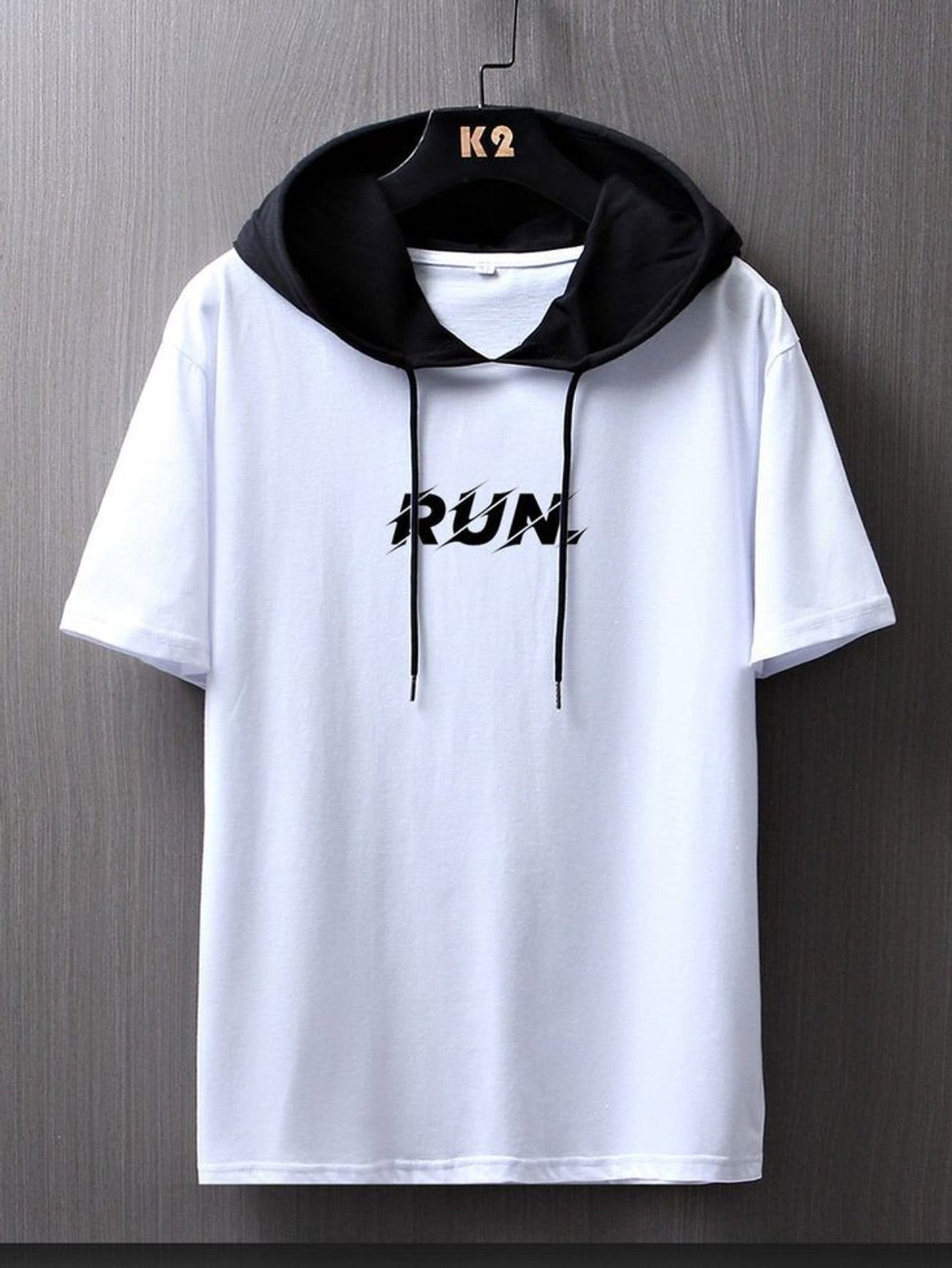 Fifth Avenue Run Print MIFT436 Hooded ROKA T-Shirt - White Black