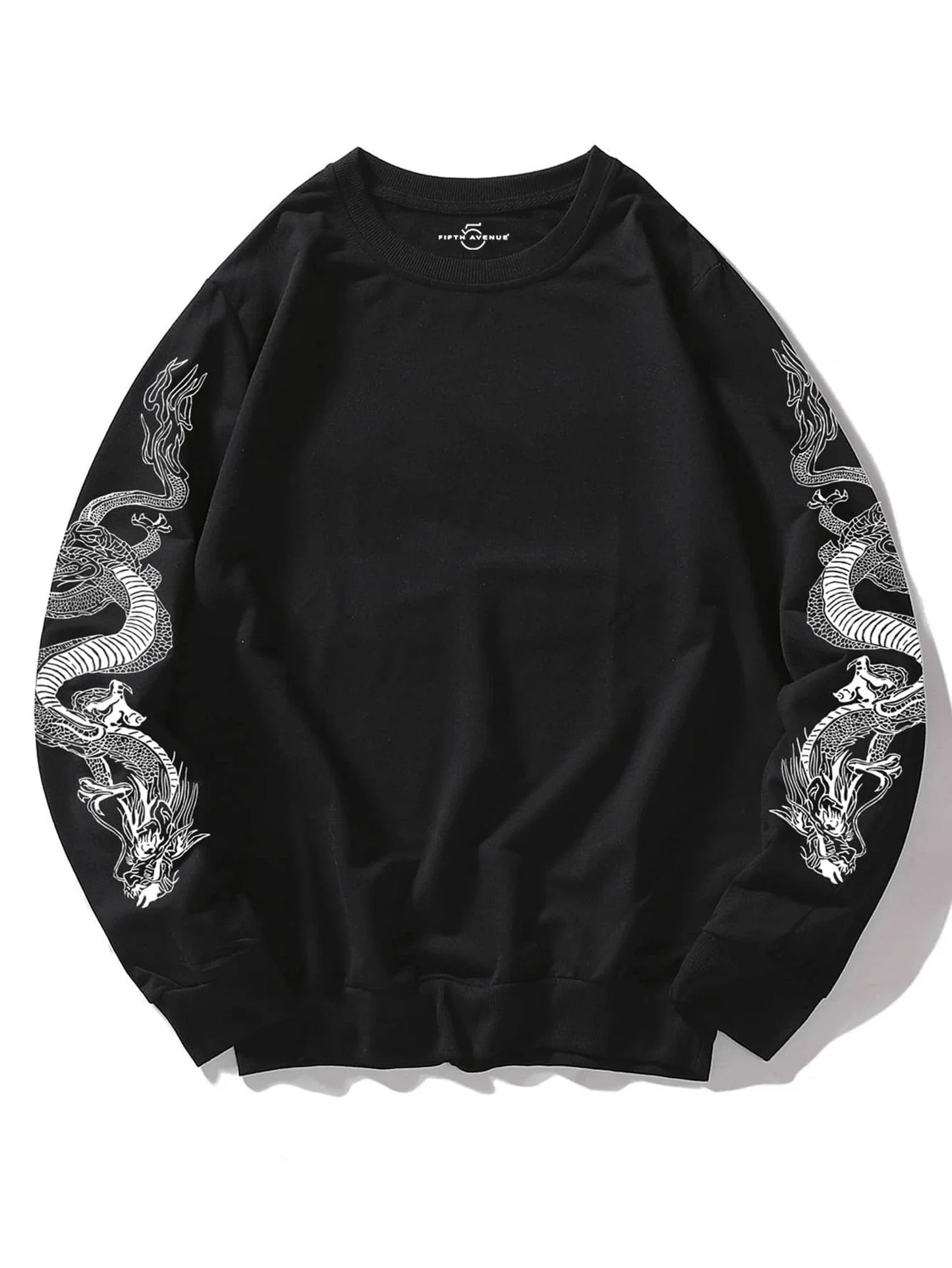 Fifth Avenue Dragon Sleeves DIFT63 Printed Sweatshirt - Black