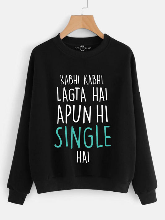 Fifth Avenue Apun Single Hai Printed Sweatshirt - Black