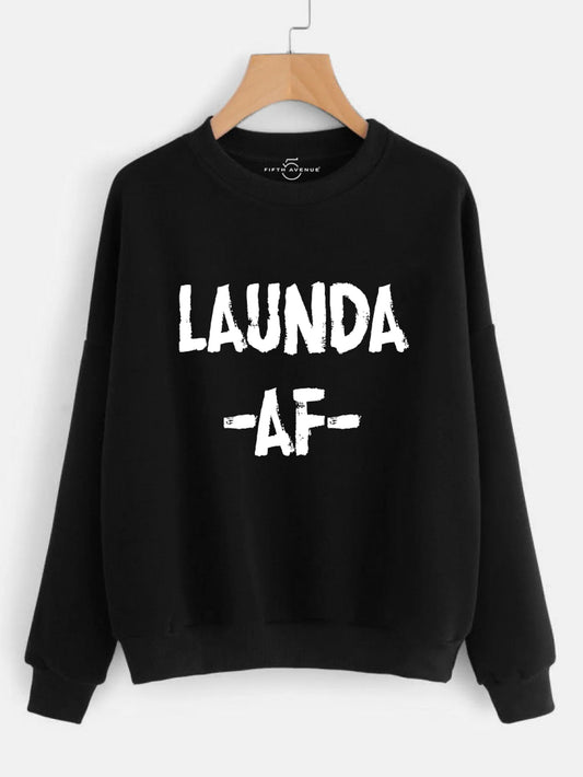 Fifth Avenue Launda AF Printed Sweatshirt - Black