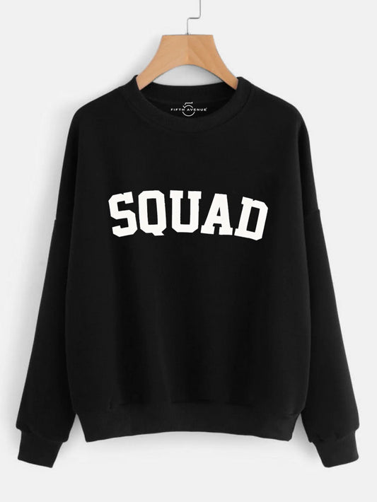 Fifth Avenue SQUAD Printed Sweatshirt - Black